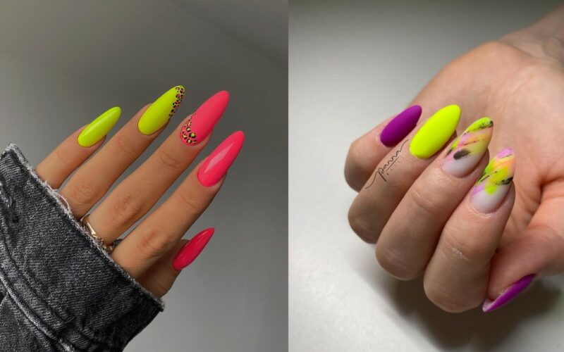 10 designs de unhas de néon para pontas dos dedos brilhantes