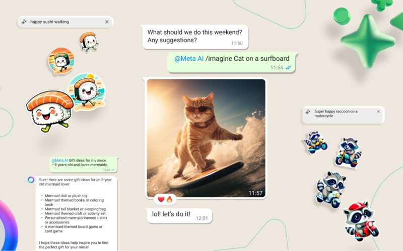 WhatsApp começa a liberar figurinhas feitas por IA no Brasil