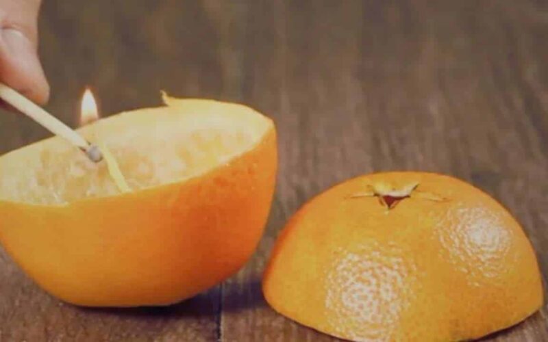 Queimar casca de tangerina para atrair sorte e dinheiro!